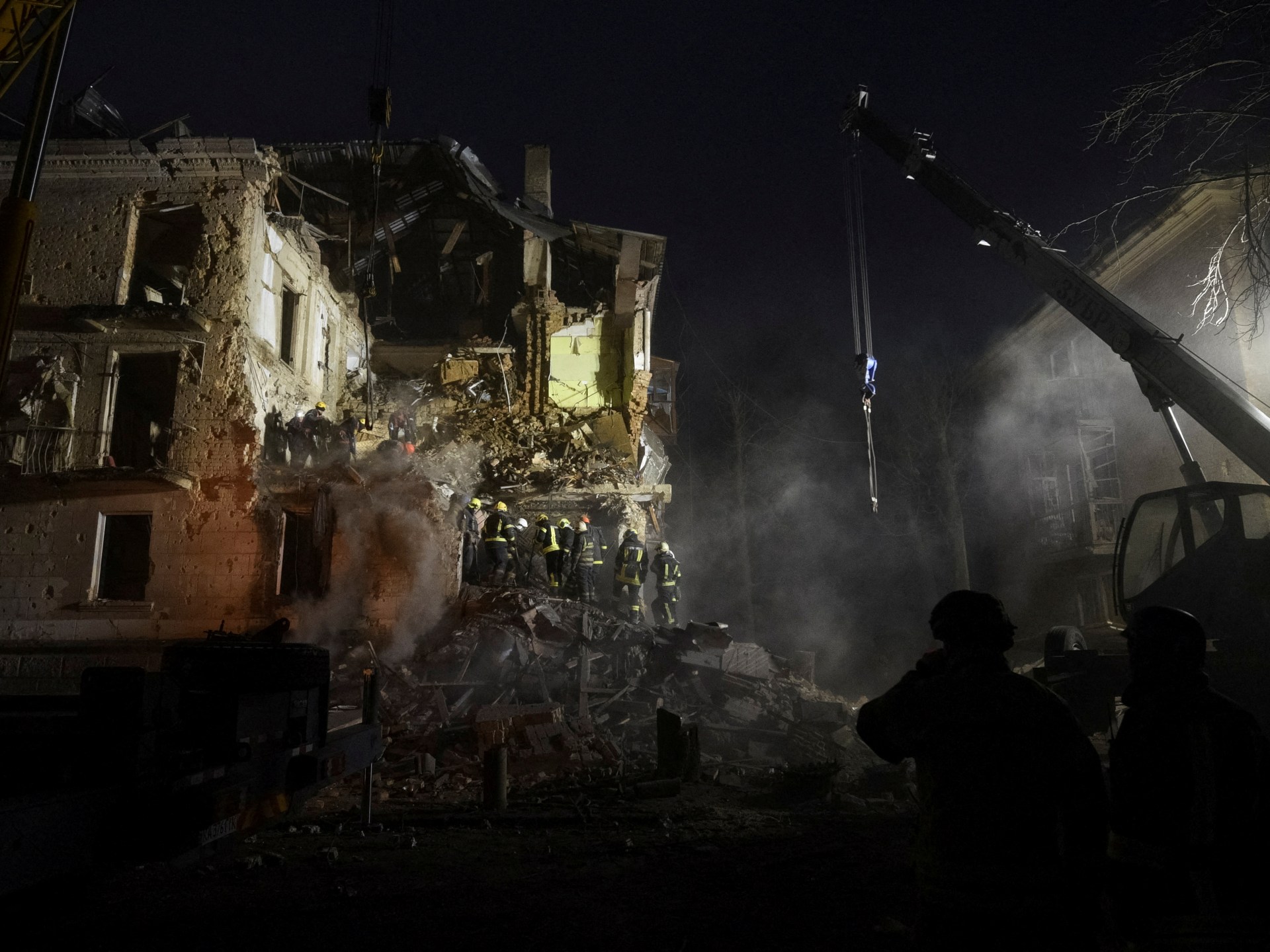 Russia's Attacks on Ukraine Leave Civilians Wounded and Buildings Destroyed.