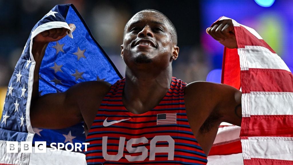 Featured image for "Christian Coleman Triumphs Over Noah Lyles at World Athletics Indoor Championships 2024"