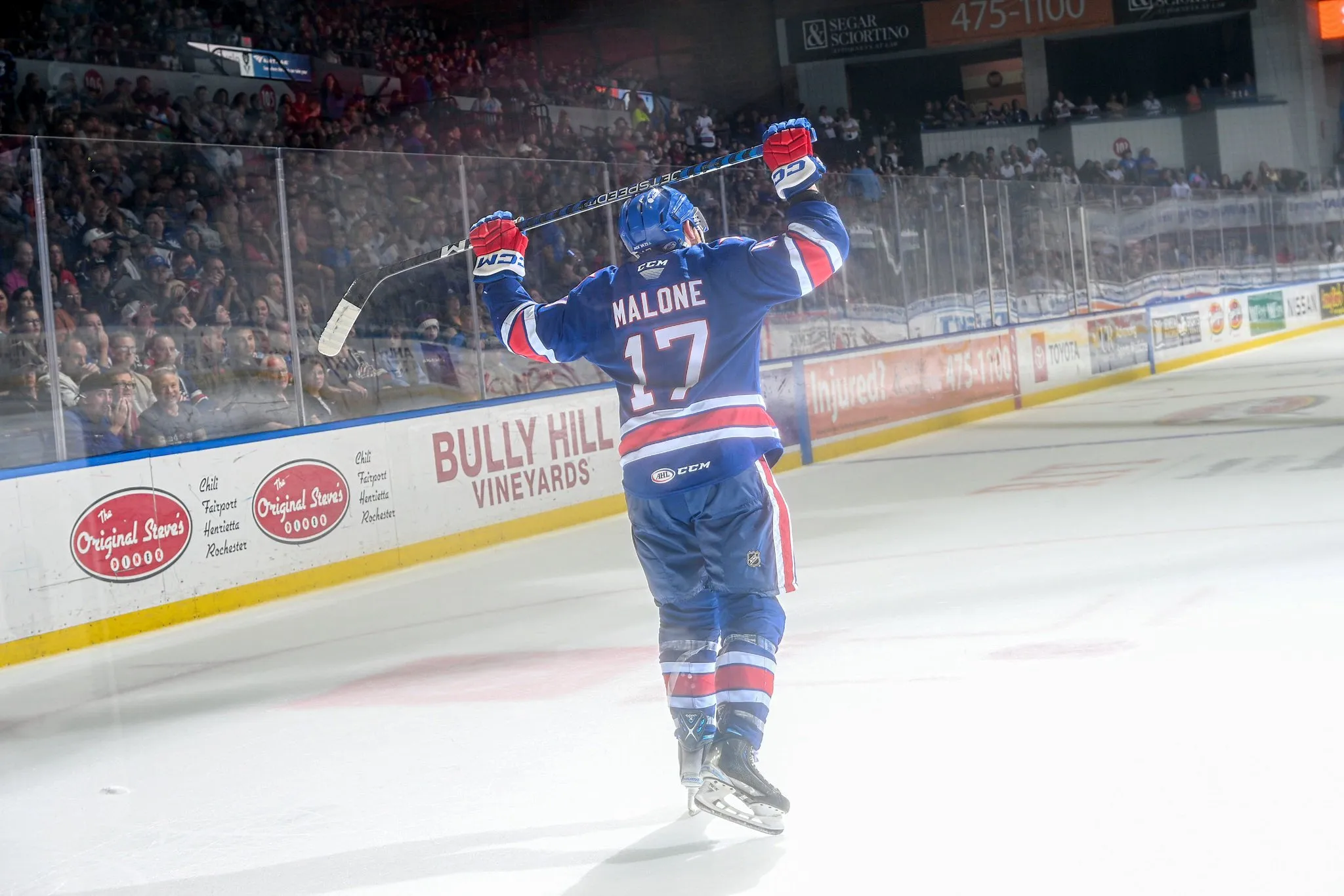 Featured image for Hershey Bears secure spot in Calder Cup Finals with win over Rochester.