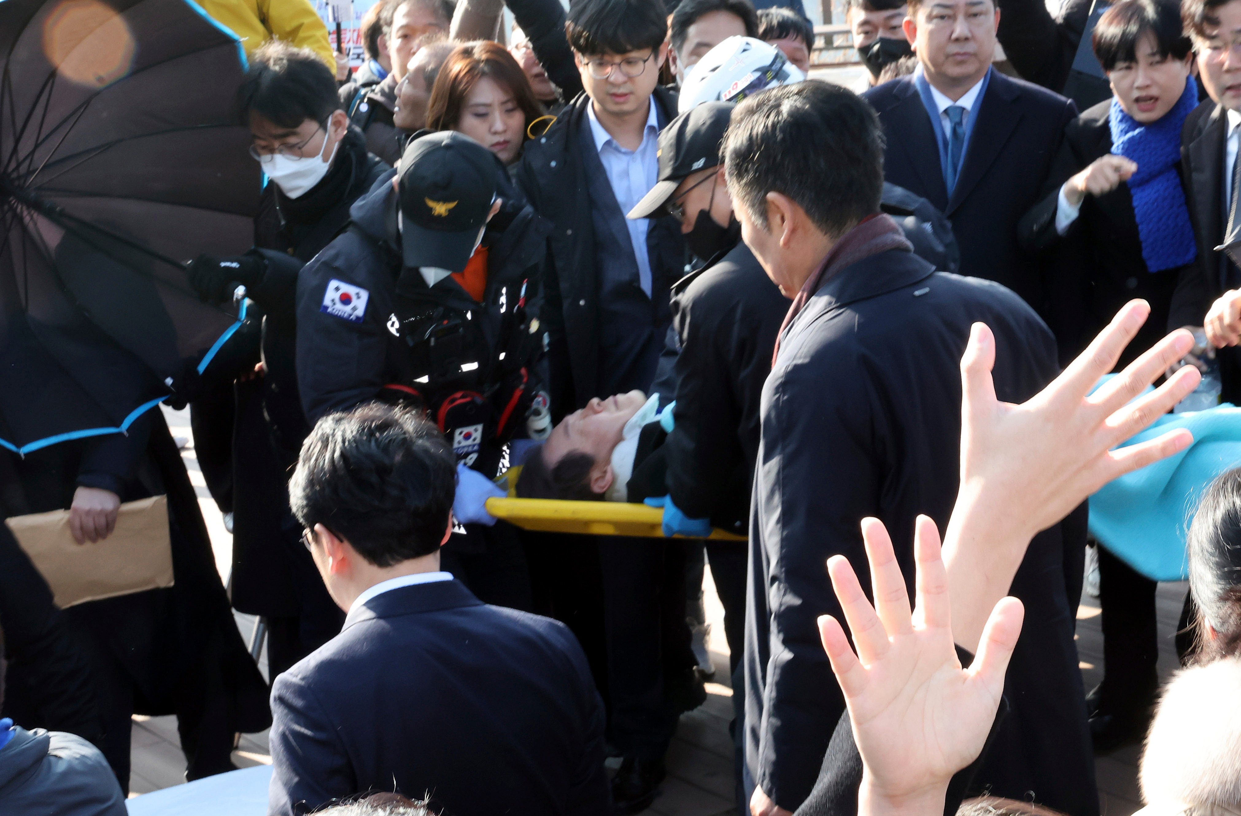 Featured image for "South Korean Opposition Leader Lee Jae-myung Stabbed During Autograph Event"