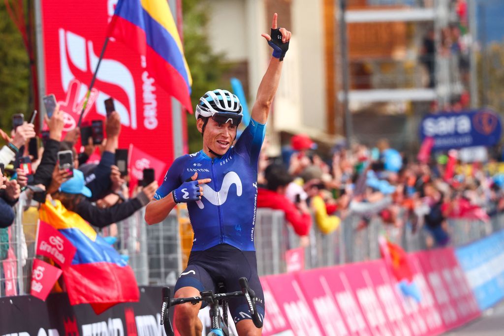 Einer Rubio Triumphs in Chaotic Shortened Stage 13 of Giro d'Italia.