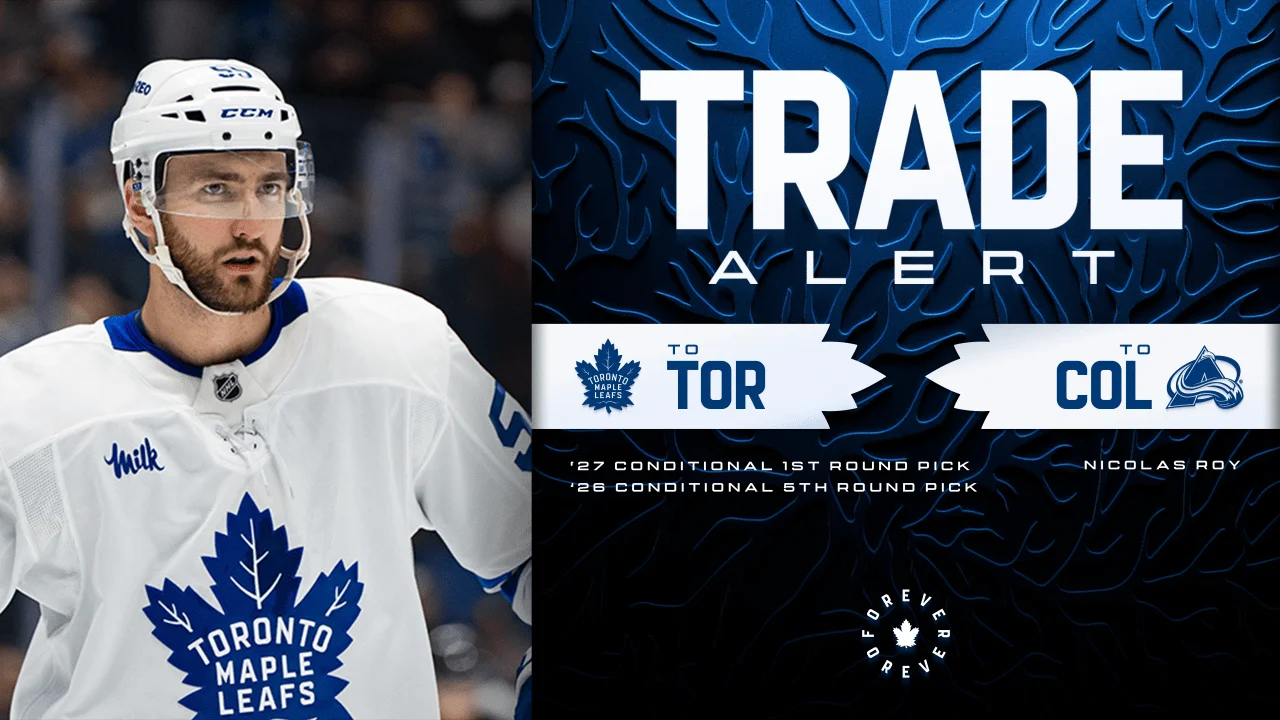 Leafs Land Nicolas Roy in Conditional Pick Swap With Avalanche