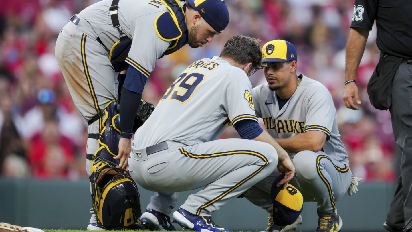 Featured image for "Brewers' Burnes Overcomes Heat Scare, Fans 13 in 1-0 Win over Reds"