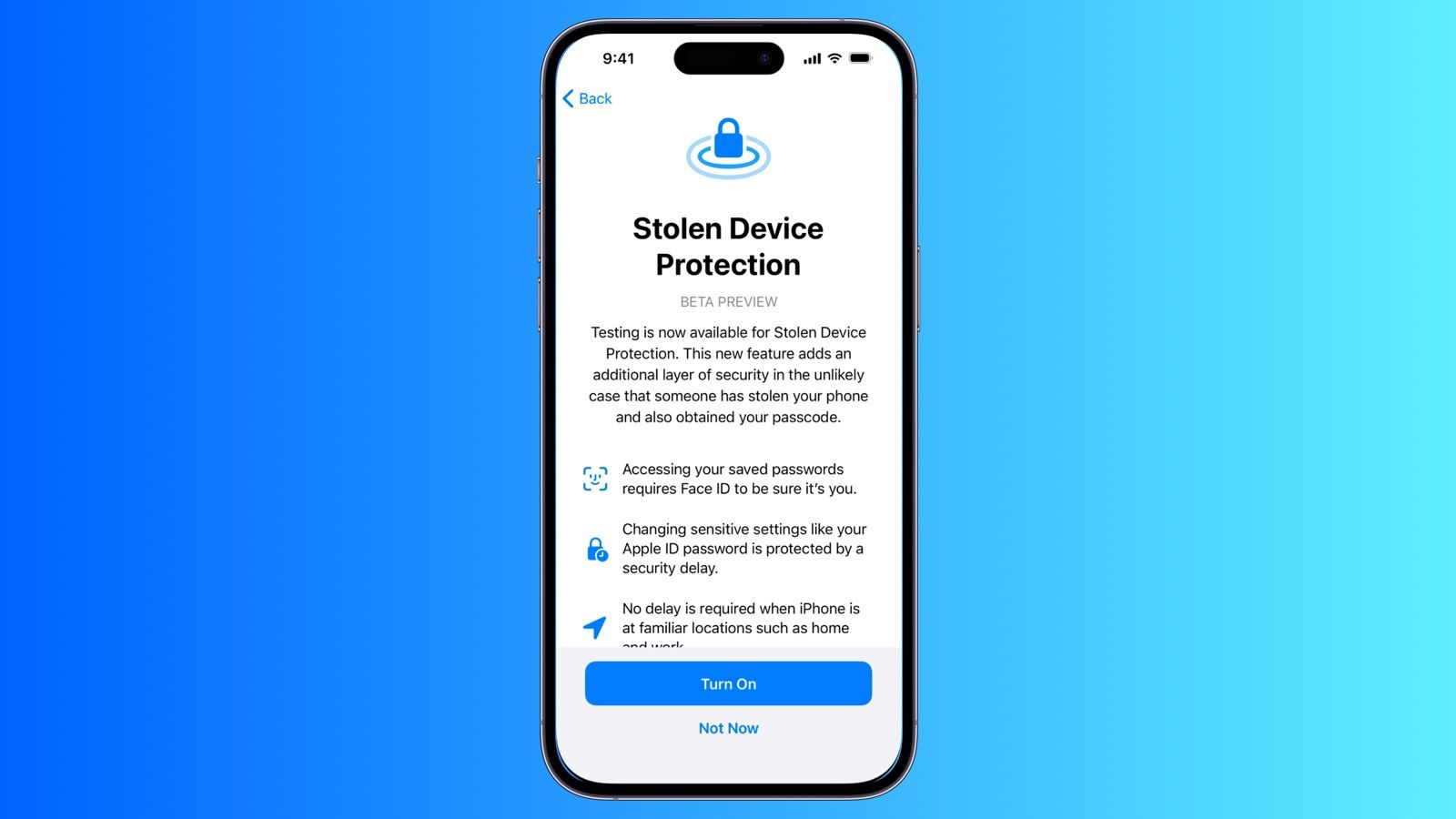 Featured image for Apple Introduces Stolen Device Protection in iOS 17.3 Beta for iPhone