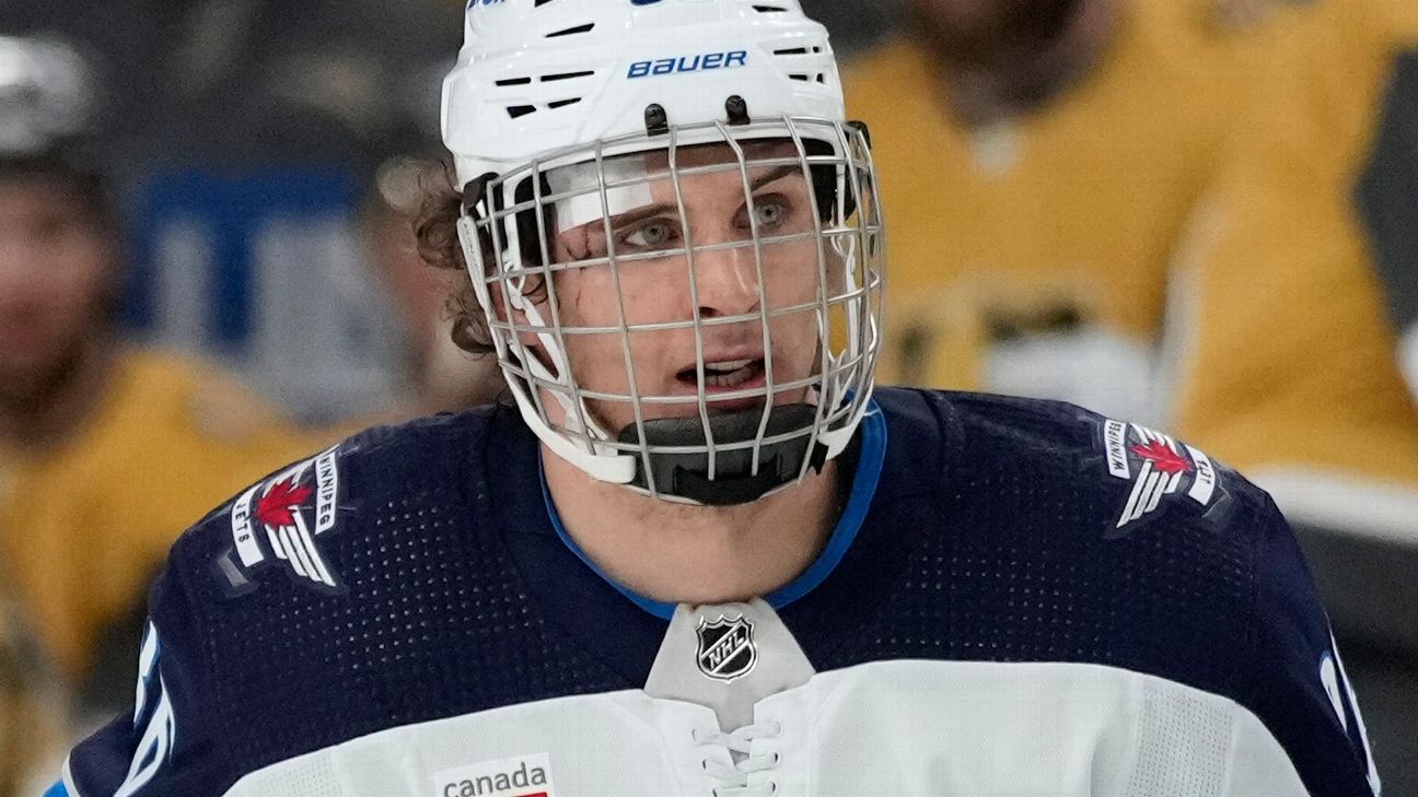 Jets' Barron Returns to Game 1 Win with Over 75 Stitches After Skate Injury.