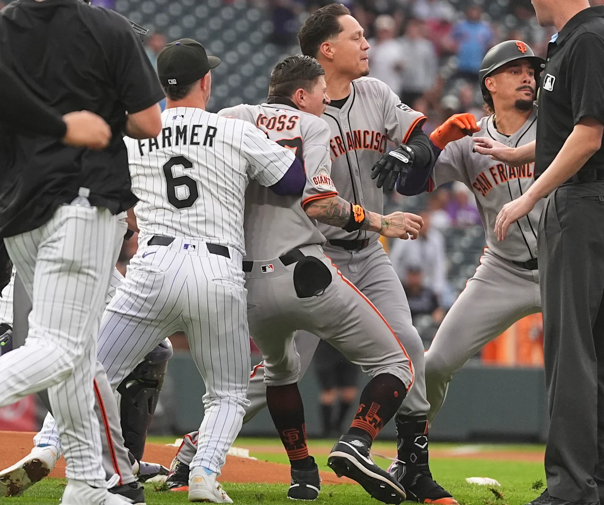 Featured image for Giants' Rafael Devers' 30th Home Run Sparks Bench-Clearing Brawl in Rockies' Loss