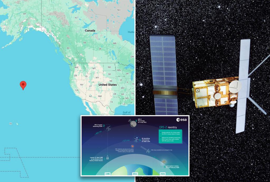 "13-Year-Old Satellite Plunges into Pacific Ocean in Fiery Reentry"