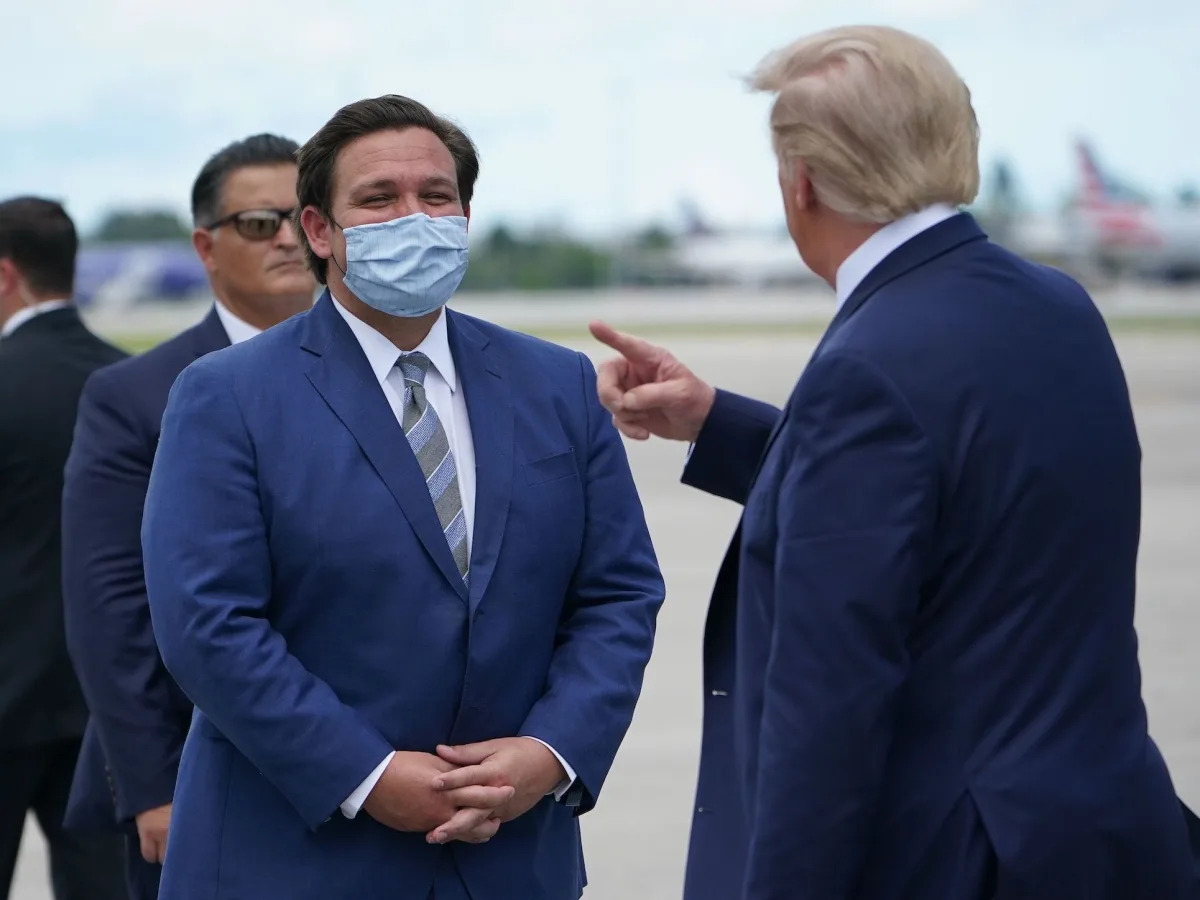 Trump and DeSantis engage in heated exchange over potential legal troubles.