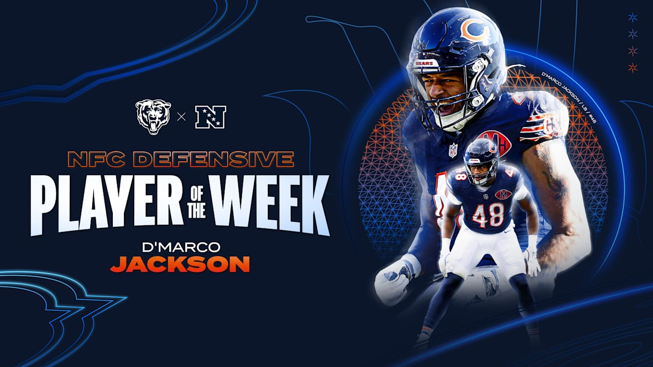 Featured image for Bears' D'Marco Jackson Earns NFC Defensive Player of the Week