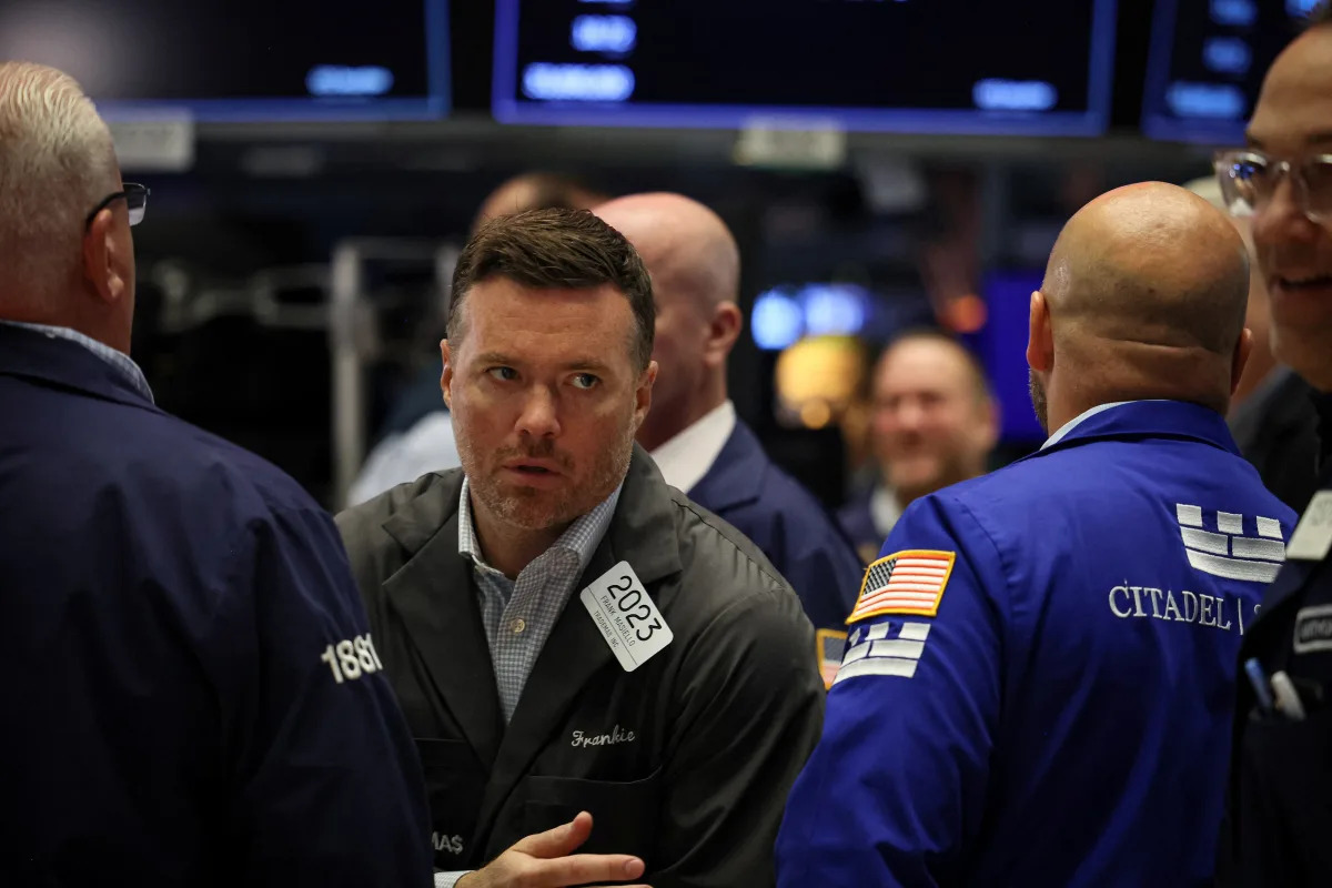 "Stocks Slip as Dow Lags and Economic Data Shows Slowing Demand"