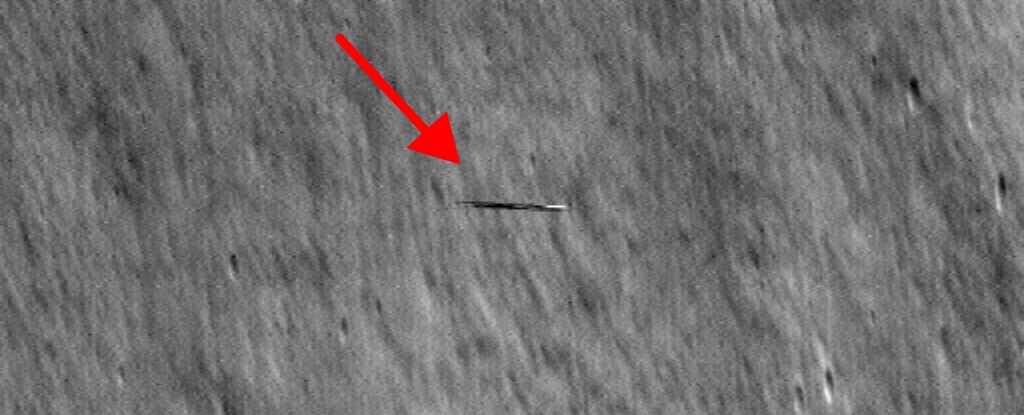 Featured image for "Mysterious Surfboard-Shaped Object Spotted Speeding Around the Moon by NASA"