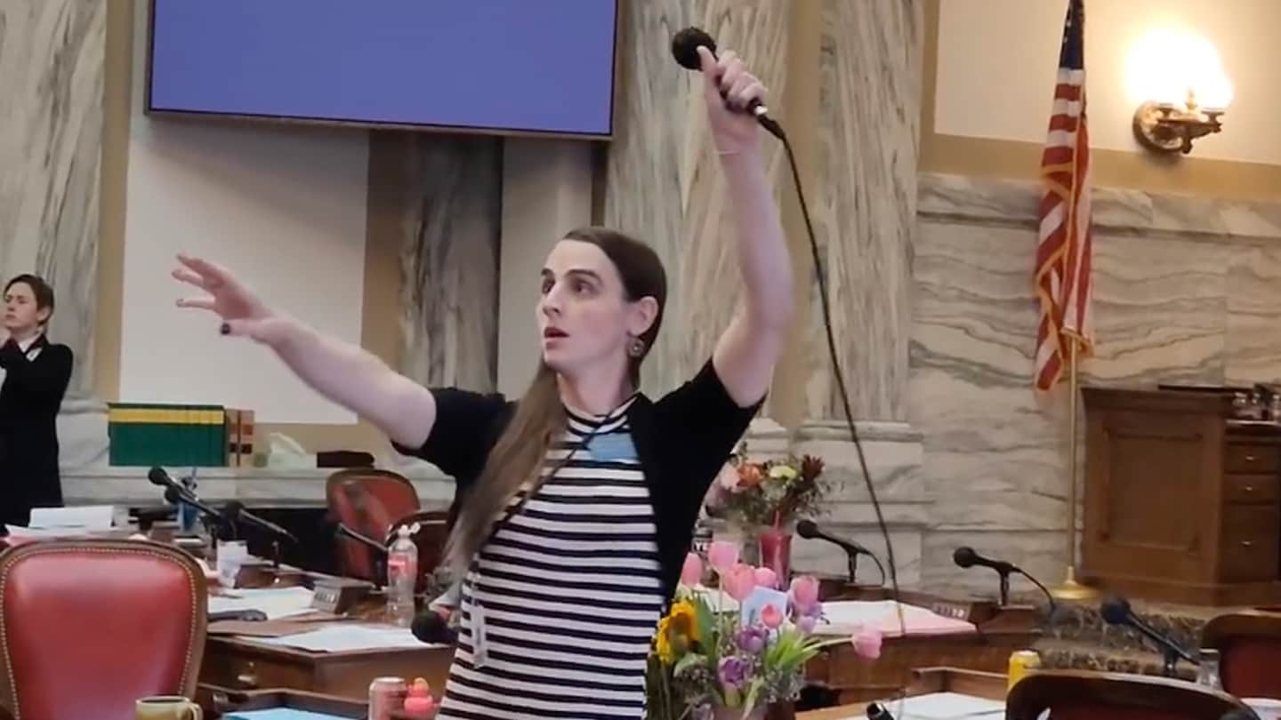 Protesters demand voice for silenced transgender lawmaker in Montana.