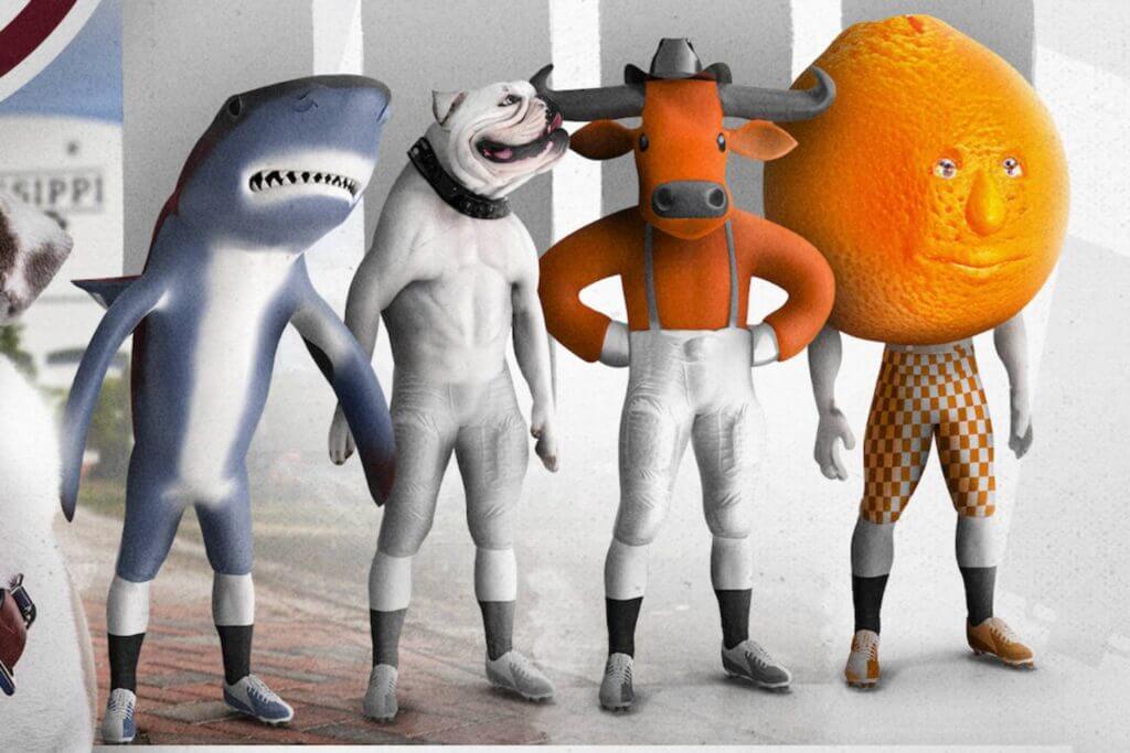 Featured image for Mississippi State's AI Mascot Creates Viral 2024 SEC Opponent Graphic.