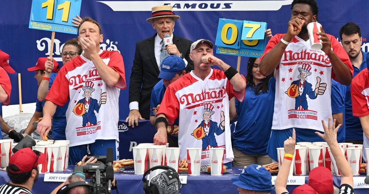 Featured image for "Joey Chestnut Dominates Nathan's Hot Dog Contest, Securing 16th Win"