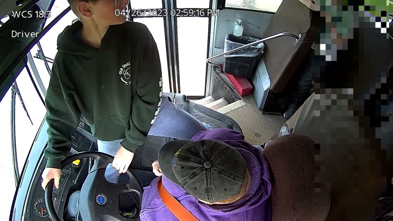 Young students become heroes by stopping school buses in emergencies.