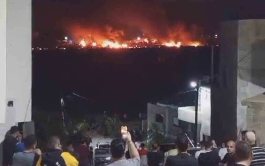 Settlers set fire to Palestinian property near Nablus after shooting