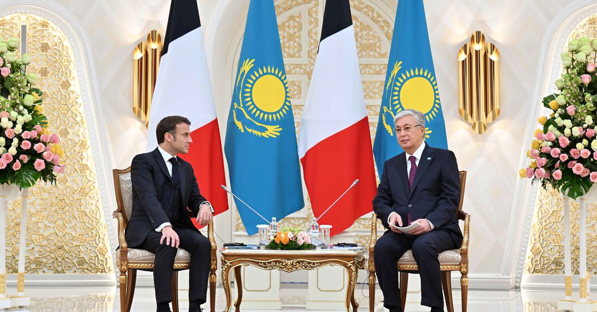 "Kazakhstan Extends Warm Welcome to Macron Amid Moscow's Disapproval"