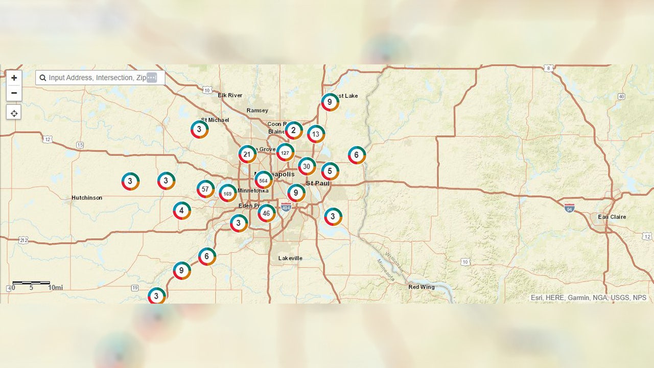Metro area hit by widespread power outages due to strong winds.