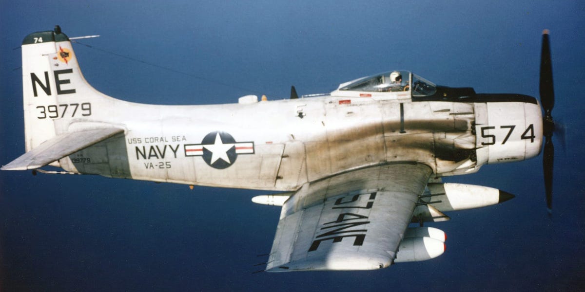 WWII A-1 Skyraider Fighter Proves Its Worth in Vietnam Combat.