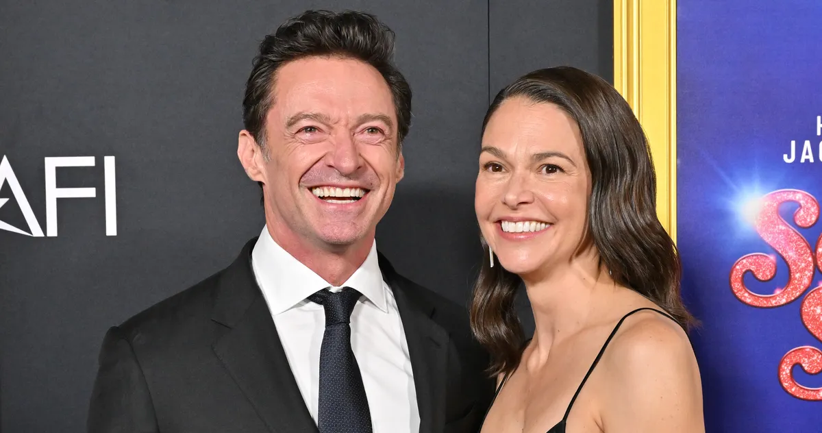 Featured image for Hugh Jackman and Sutton Foster Confirm Romance with Red Carpet Debut