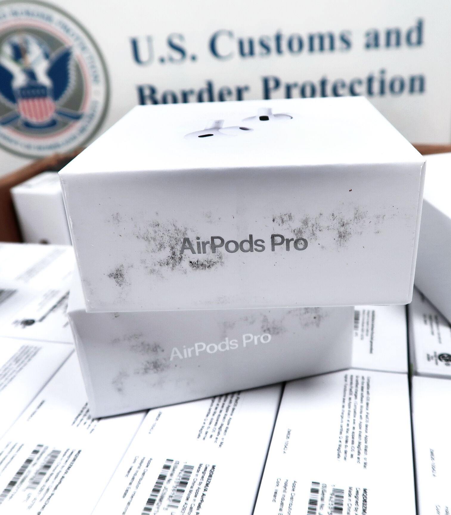 US Officials Seize Thousands of Fake Apple Products at Dulles Airport.