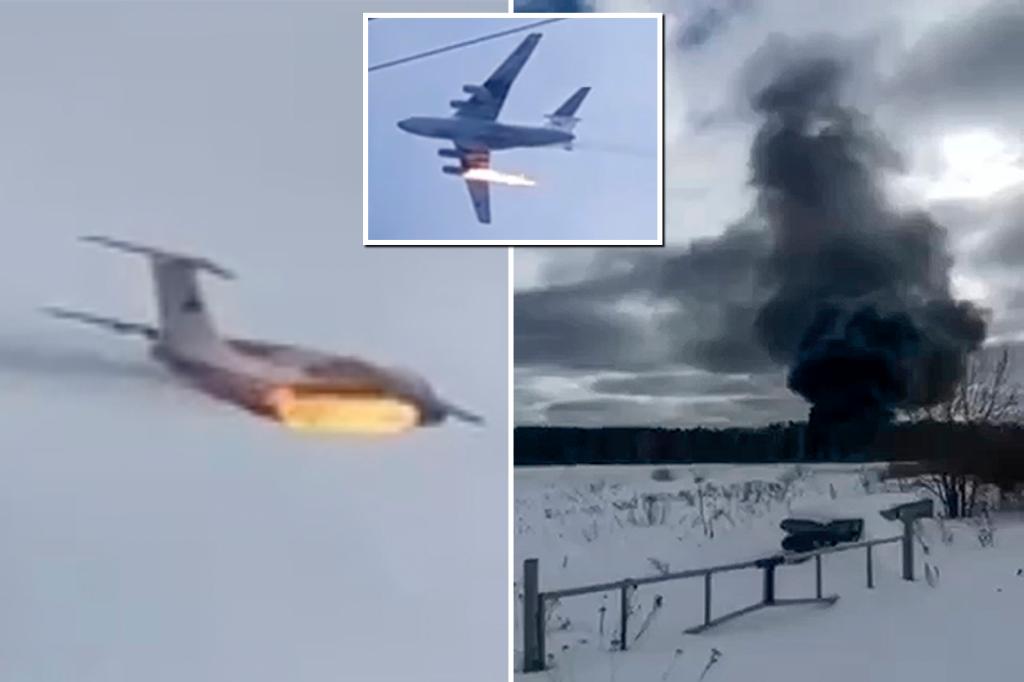 Featured image for "Russian Military Cargo Plane Crashes, 15 Feared Dead in Dramatic Video Footage"