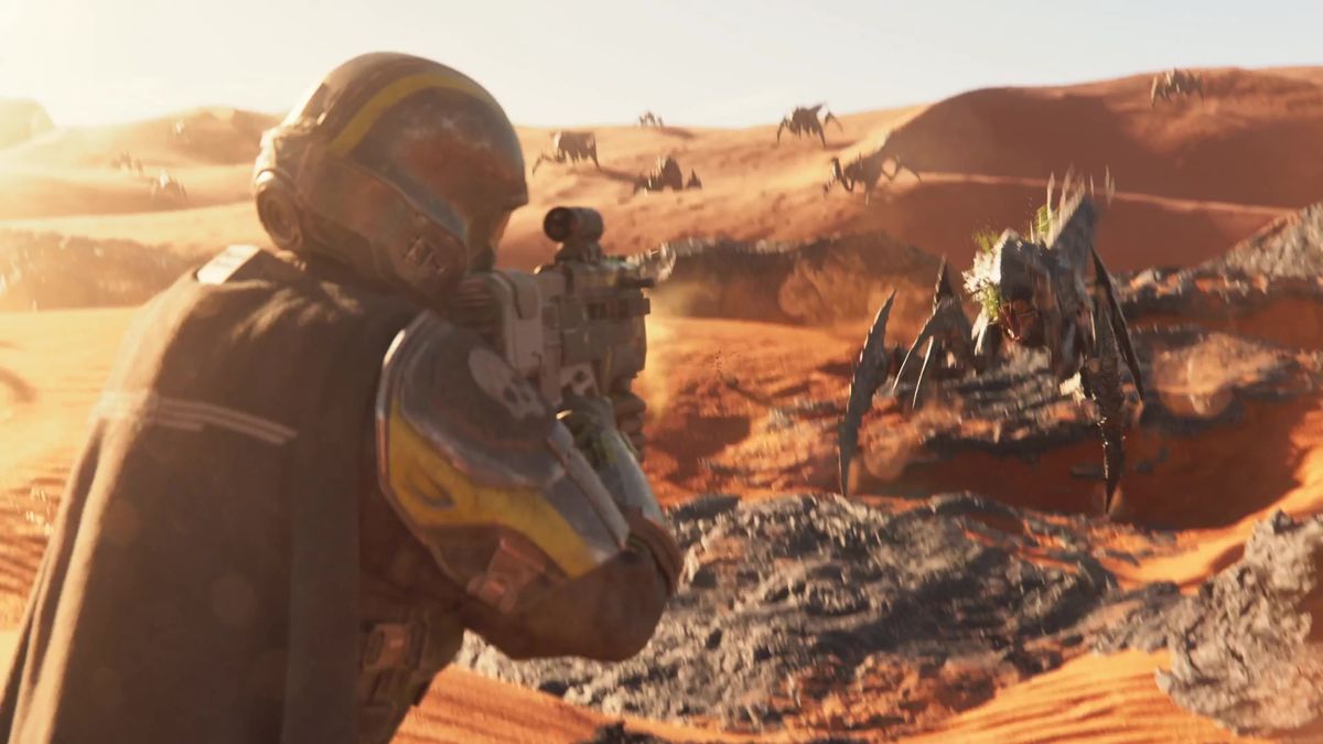 Featured image for "Helldivers 2 Player Unearths Stealthy Helmet Boosting Speed and Stamina"