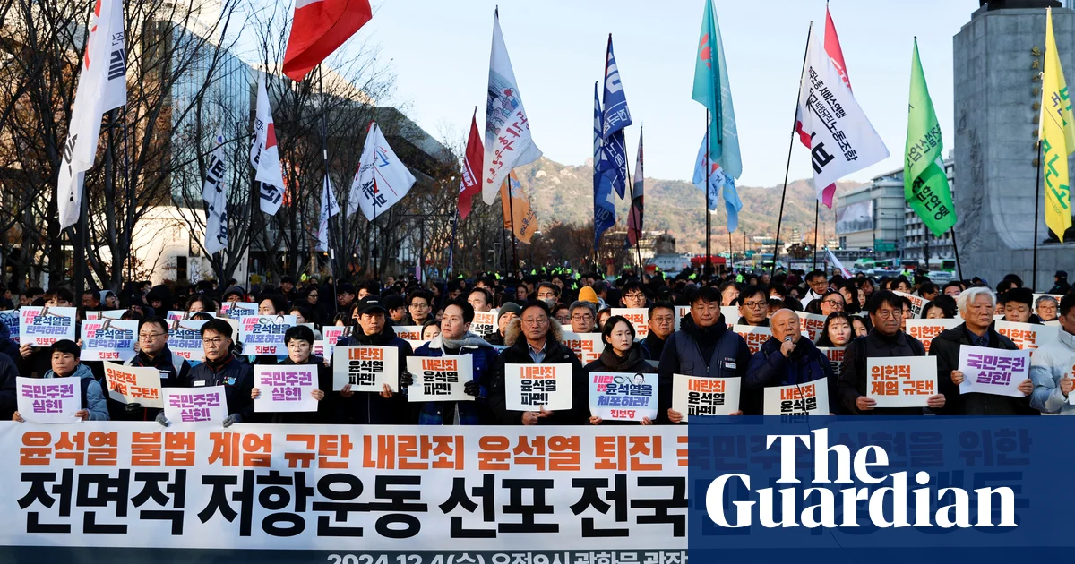 South Korea's President Yoon Faces Resignation Calls Amid Martial Law Turmoil