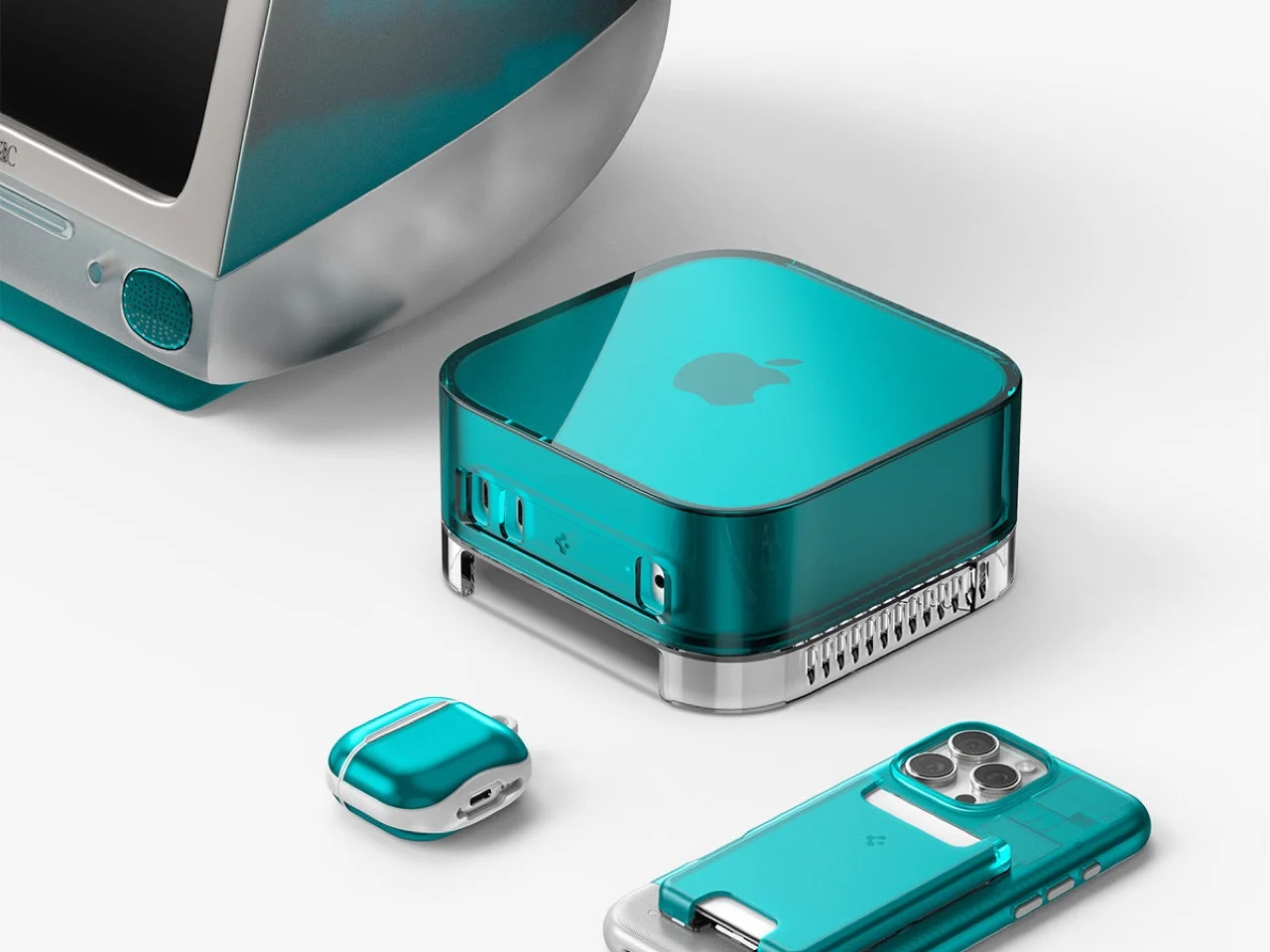 Featured image for Spigen Shell Transforms Mac mini into a Tiny iMac G3