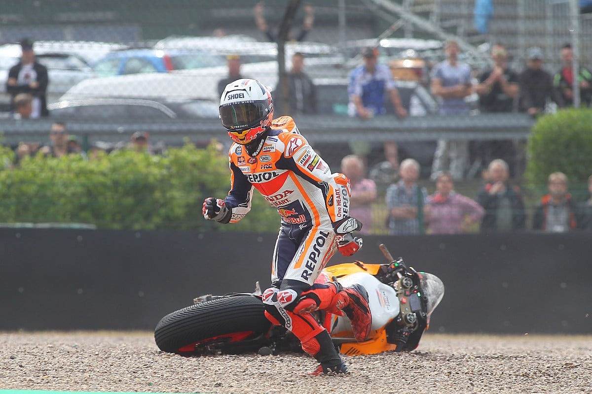 Featured image for Marquez Withdraws from German MotoGP After Multiple Crashes.