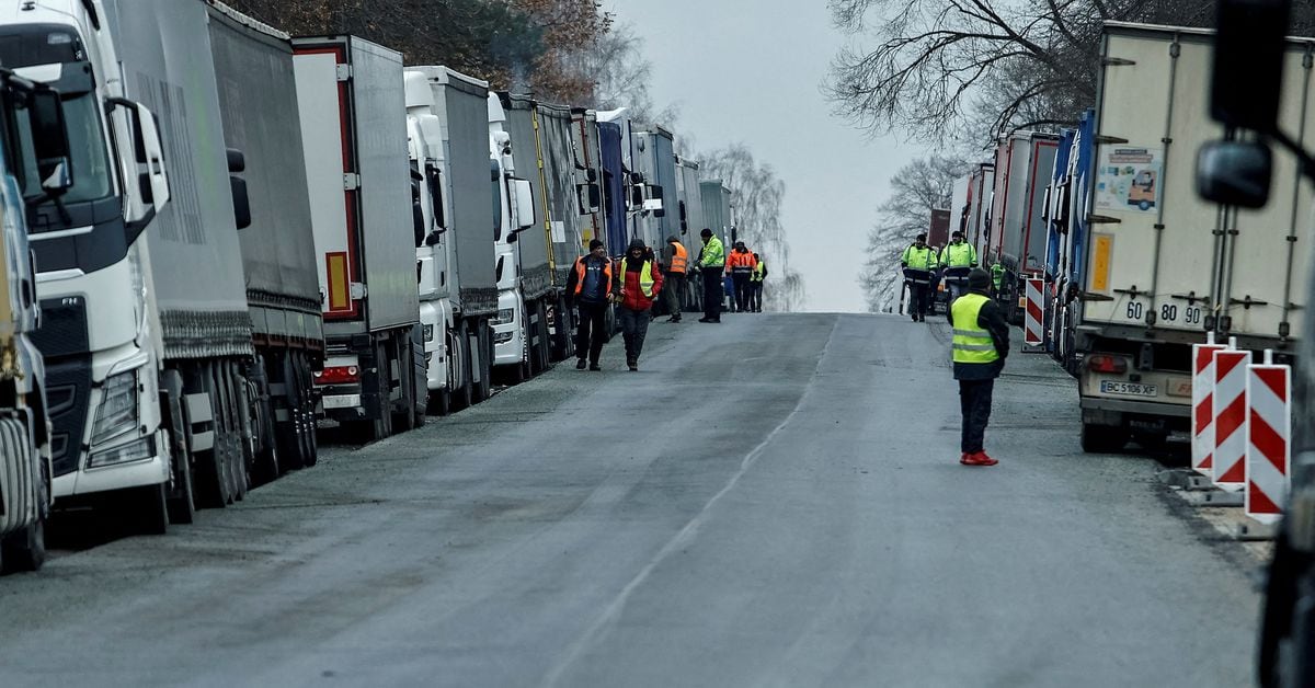 Featured image for Border Blockade: Ukraine's Trade Lifelines Choked as Truckers Protest