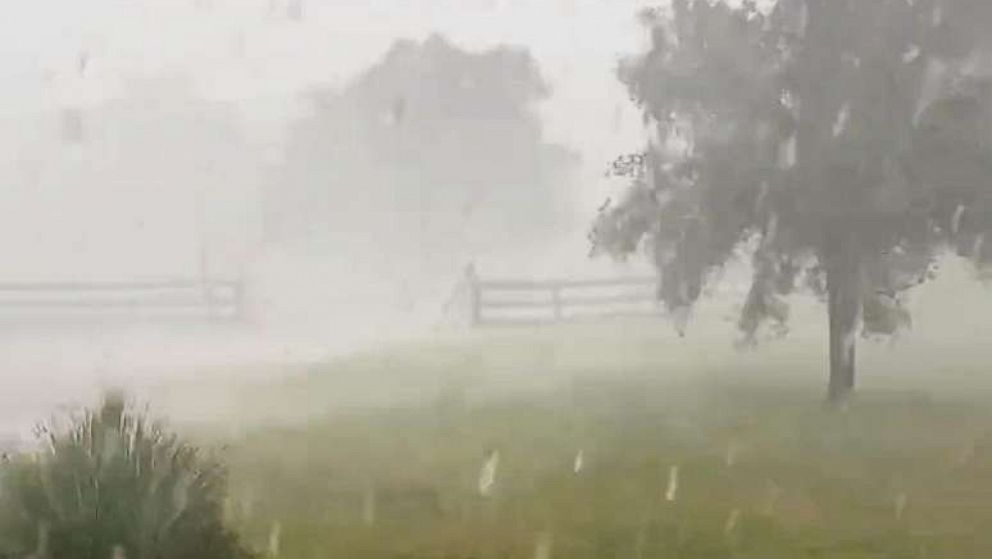Severe storms and hail threaten Texas and Florida, unsettled conditions in Houston.
