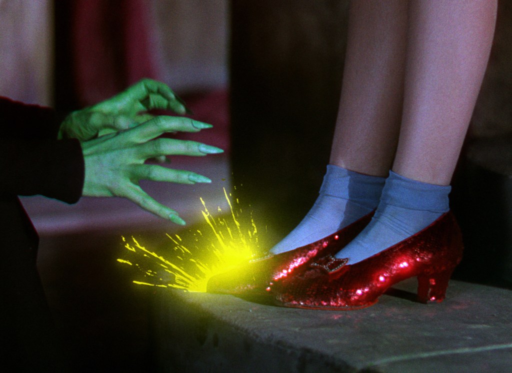 Featured image for "Mobster Confesses Motive for Stealing Judy Garland's Ruby Slippers"