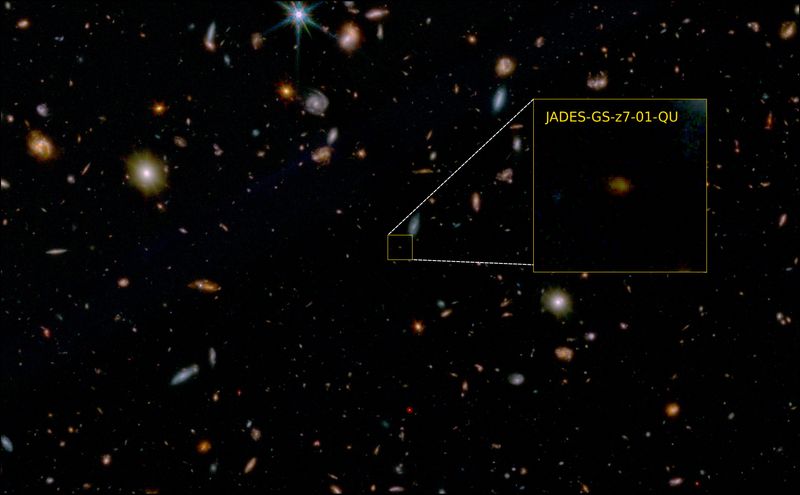 "Webb Telescope Discovers Earliest 'Dead' Galaxy in Distant Universe"