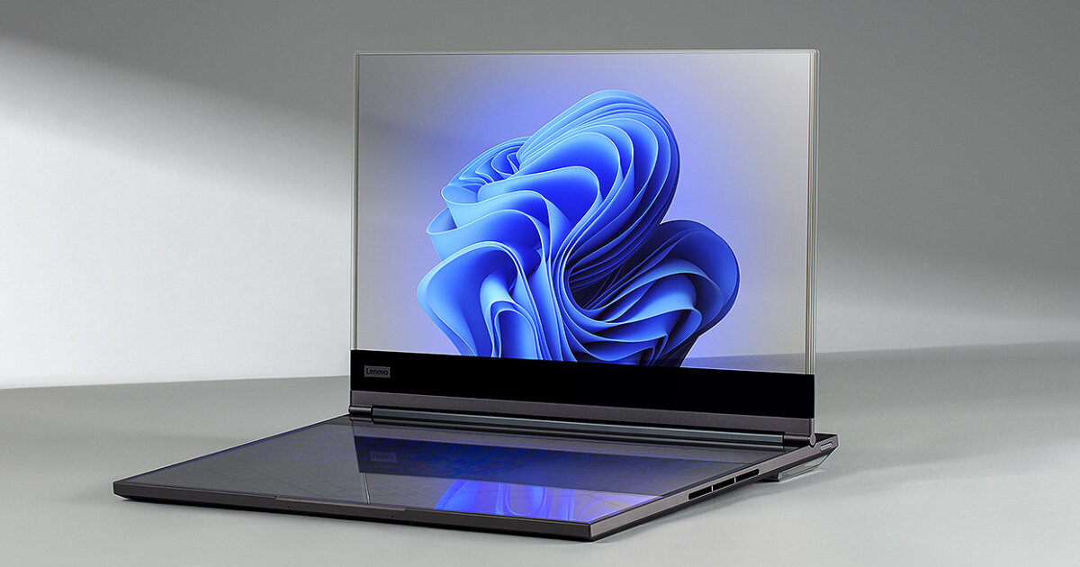 Featured image for "Lenovo Unveils World's First Transparent Display Laptop with See-Through Keyboard"