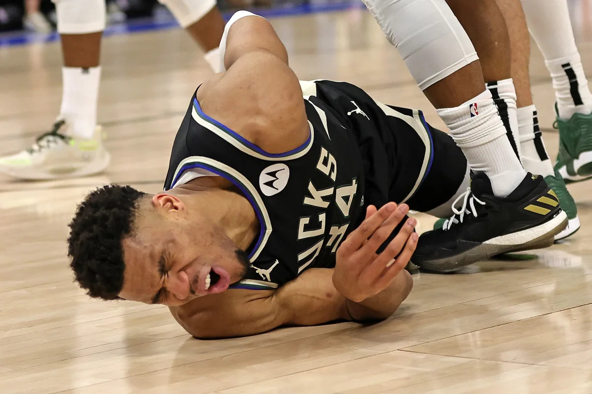 Giannis Antetokounmpo's Game 2 Status Uncertain Against Heat.