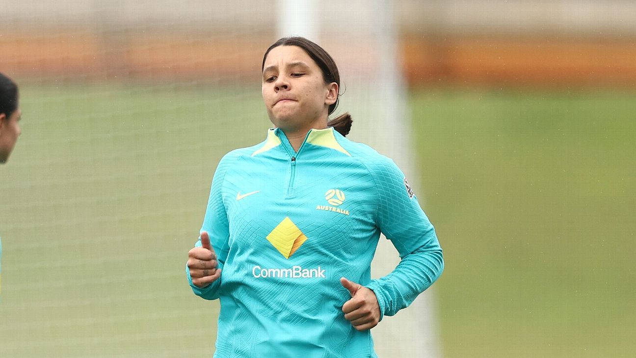 Featured image for Sam Kerr Ruled Out of Australia's Opening WWC Matches Due to Injury