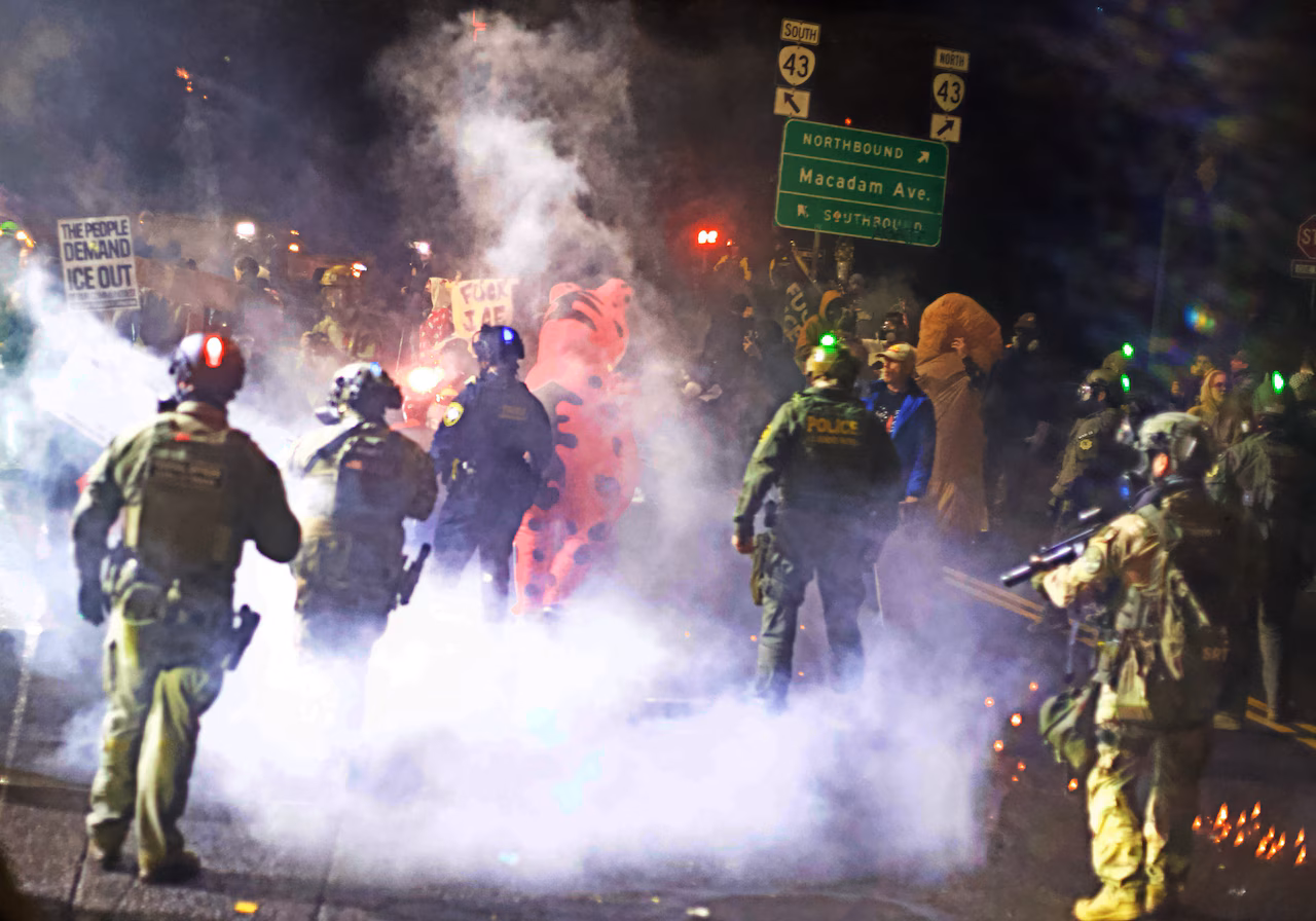 Featured image for Protests at Portland ICE escalate with tear gas and arrests