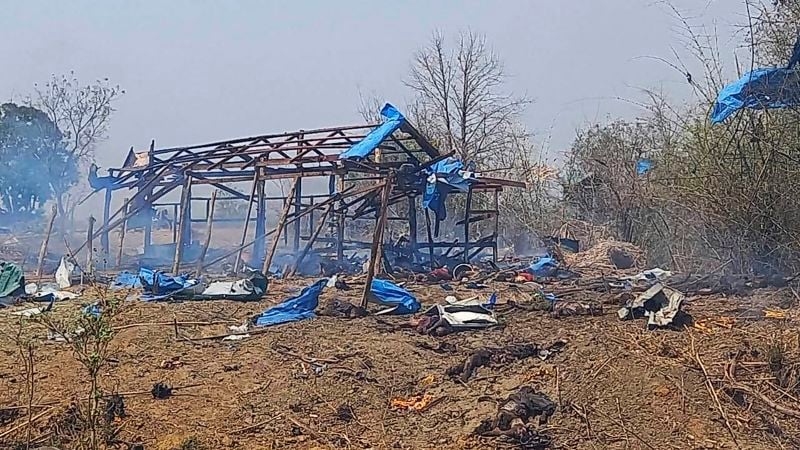 Myanmar junta airstrike kills over 100 in village attack.