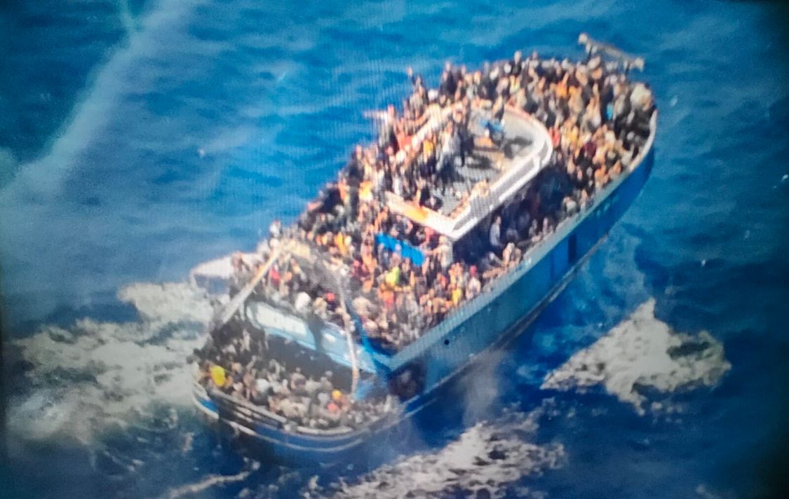 The ongoing tragedy of migrant shipwrecks in European waters.