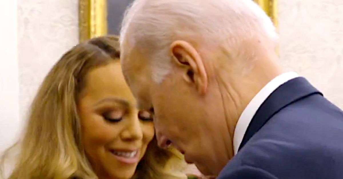 Featured image for Mariah Carey's Festive White House Visit with Joe Biden
