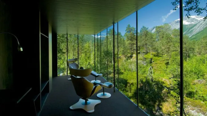Featured image for Juvet Landscape Hotel: The Luxe Norwegian Retreat Featured in 'Succession'.