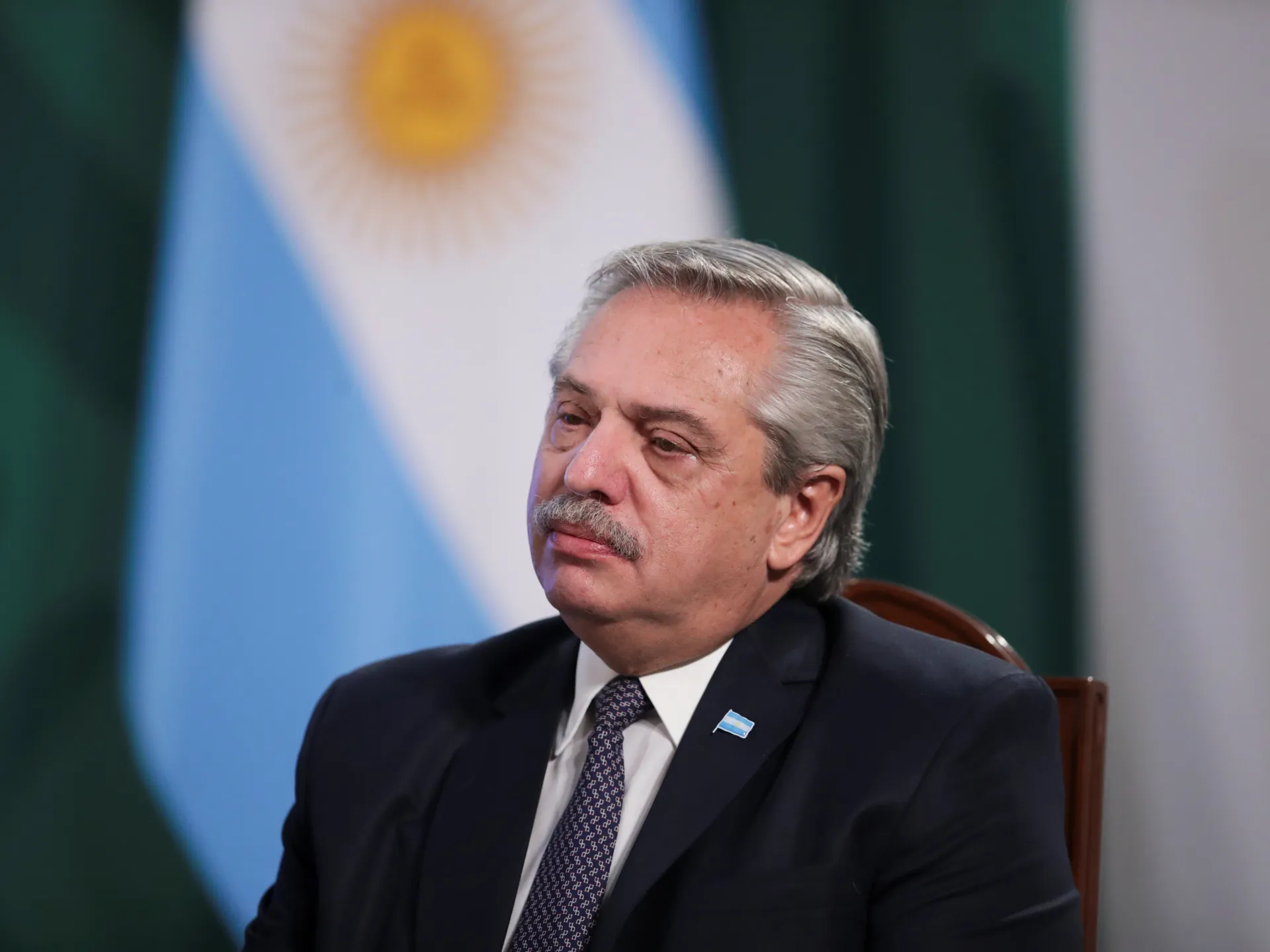 Argentina's President Fernandez announces he will not run for re-election.