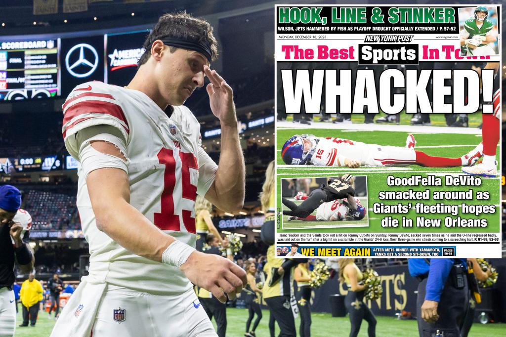 "Giants' Offensive Struggles Crush Tommy DeVito's Fairy Tale"