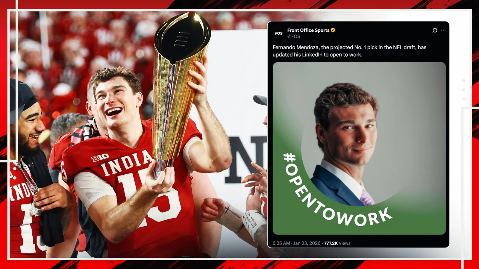 Mendoza Declares for 2026 NFL Draft After 16-0 Indiana Title Run