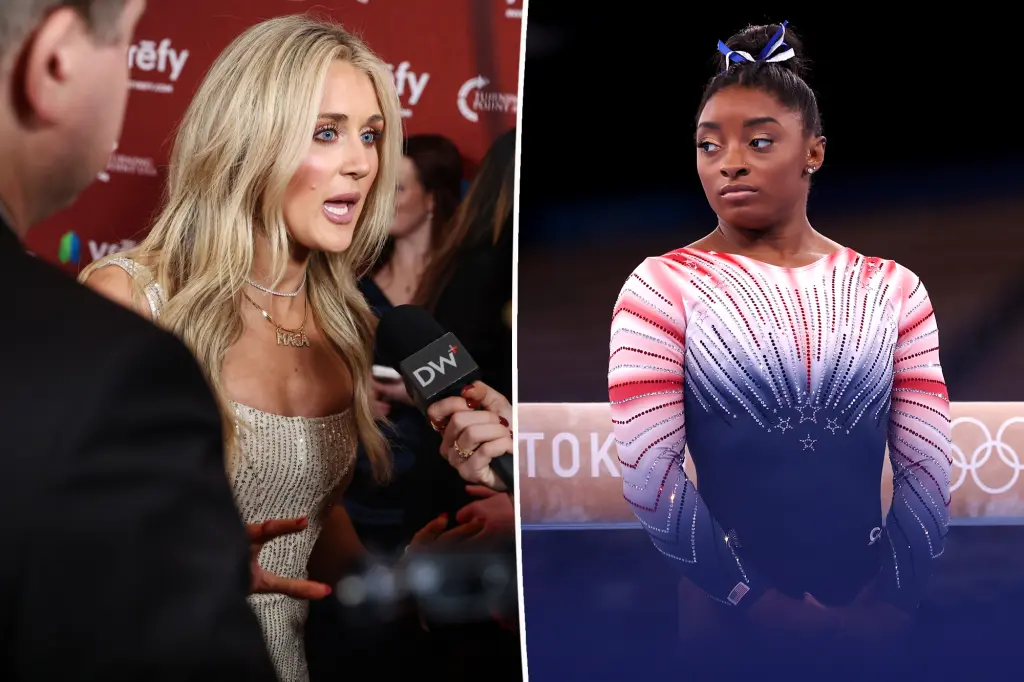 Featured image for Simone Biles Criticizes Riley Gaines Over Transgender Athlete Comments