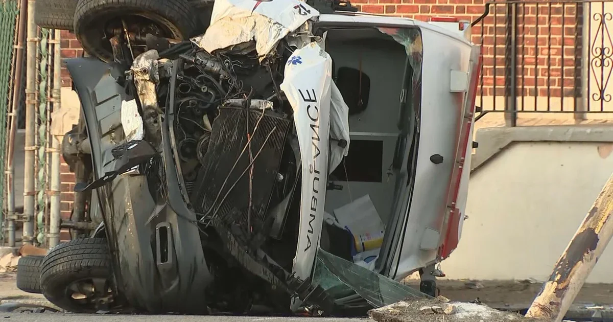 Infant dies, mother gravely hurt as private ambulance crashes in Philadelphia