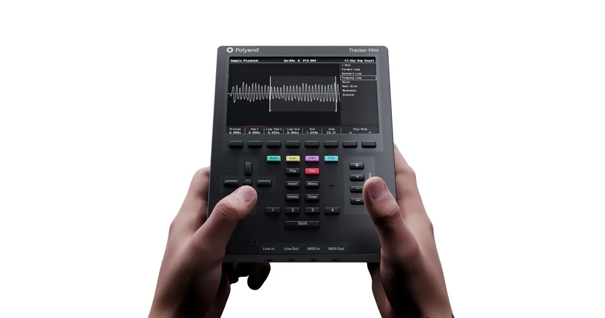 Featured image for Polyend's Tracker Mini: A Portable Powerhouse Unveiled at NAMM 2023.