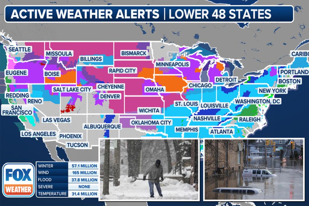 "Extreme Weather Alert: Blizzard, Tornadoes, and Record-Low Temperatures to Hit Continental US"