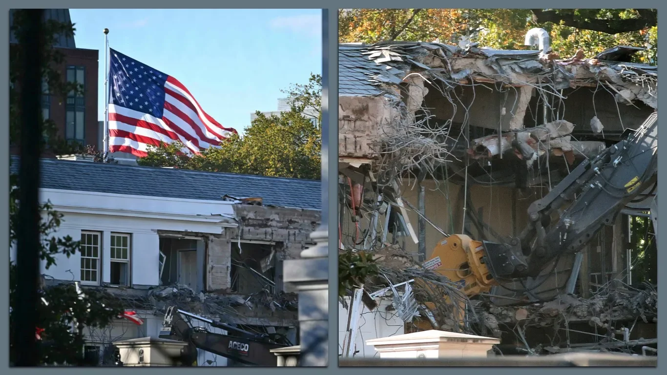 White House East Wing Demolished for Trump’s New Ballroom